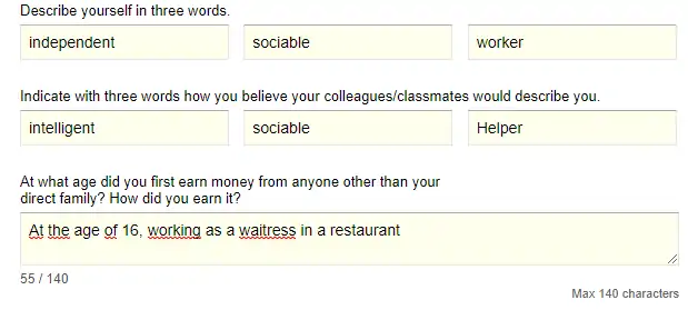 Descríbete en tres palabras, y describe cómo crees que la gente te percibe, también en tres palabras. ¿A qué edad empezaste a ganar dinero?, ¿de qué manera?